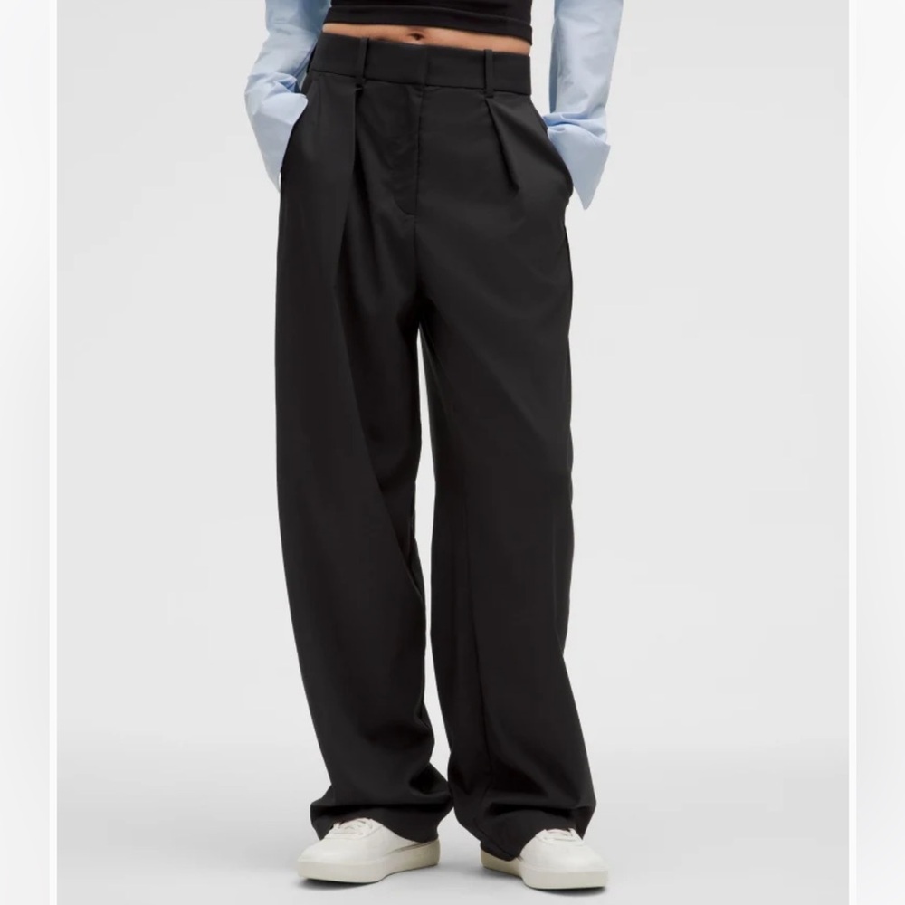 Pleat-Front High-Rise Trouser